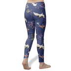 High Waist Yoga Leggings - "Sakura dreams" Cherry blossoms, koi fish, and cranes Leggings La Vie Bien High Waist Yoga Leggings - "Sakura dreams" Cherry blossoms, koi fish, and cranes