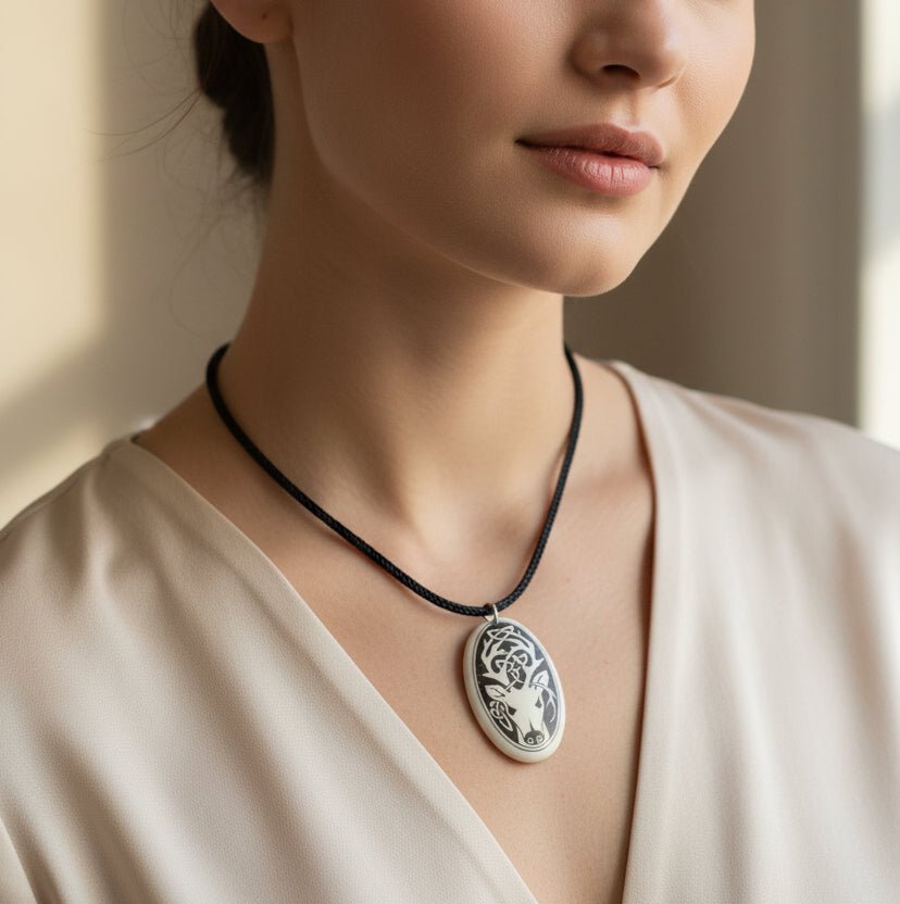 Highland Celtic Stag Necklace - Handmade in the U.S.A. Pendant La Vie Bien Highland Celtic Stag Necklace - Handmade in the U.S.A.
