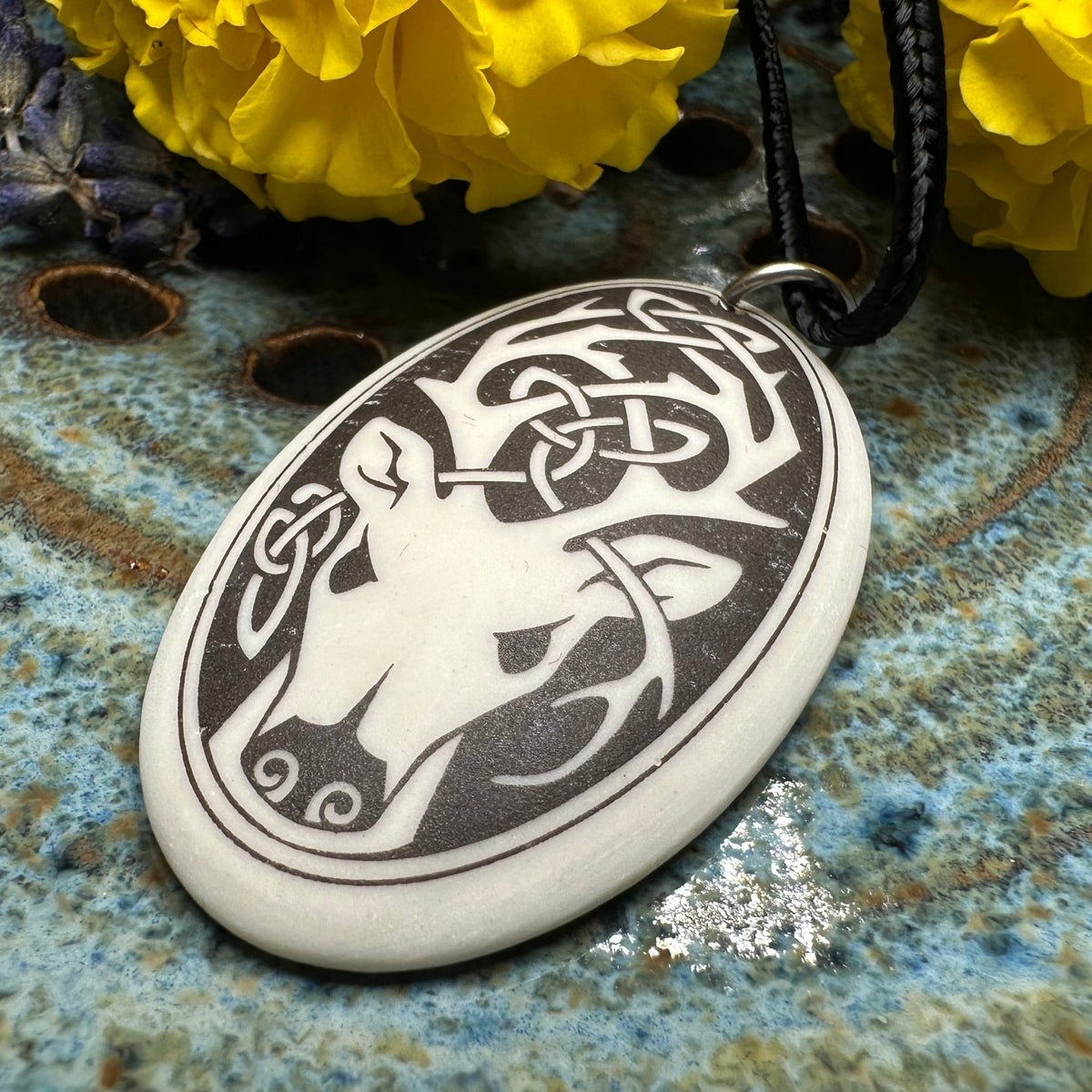 Highland Celtic Stag Necklace - Handmade in the U.S.A. Pendant La Vie Bien Highland Celtic Stag Necklace - Handmade in the U.S.A.