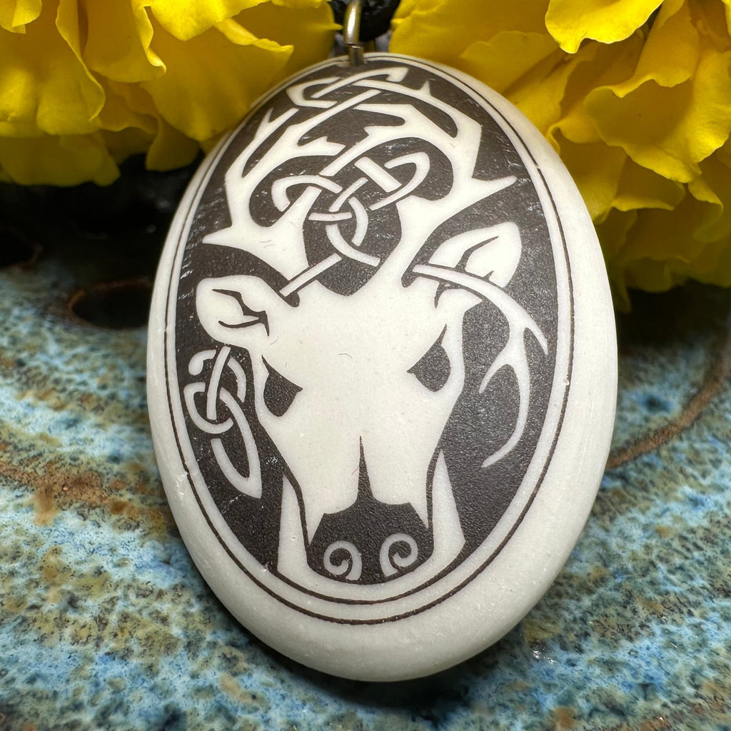 Highland Celtic Stag Necklace - Handmade in the U.S.A. Pendant La Vie Bien Highland Celtic Stag Necklace - Handmade in the U.S.A.