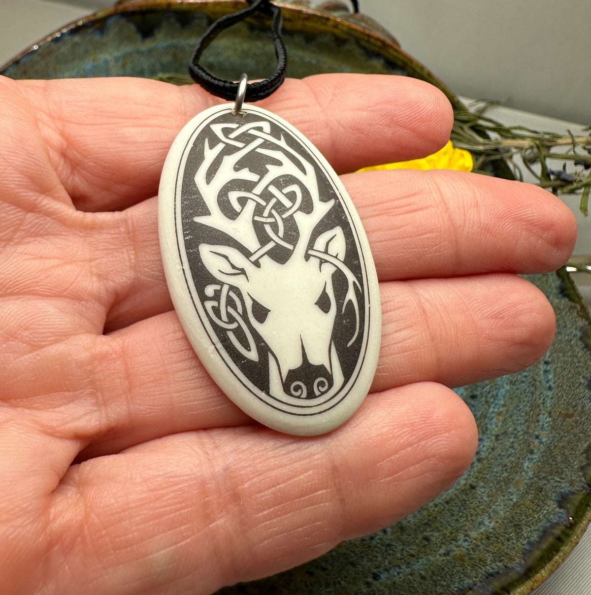 Highland Celtic Stag Necklace - Handmade in the U.S.A. Pendant La Vie Bien Highland Celtic Stag Necklace - Handmade in the U.S.A.