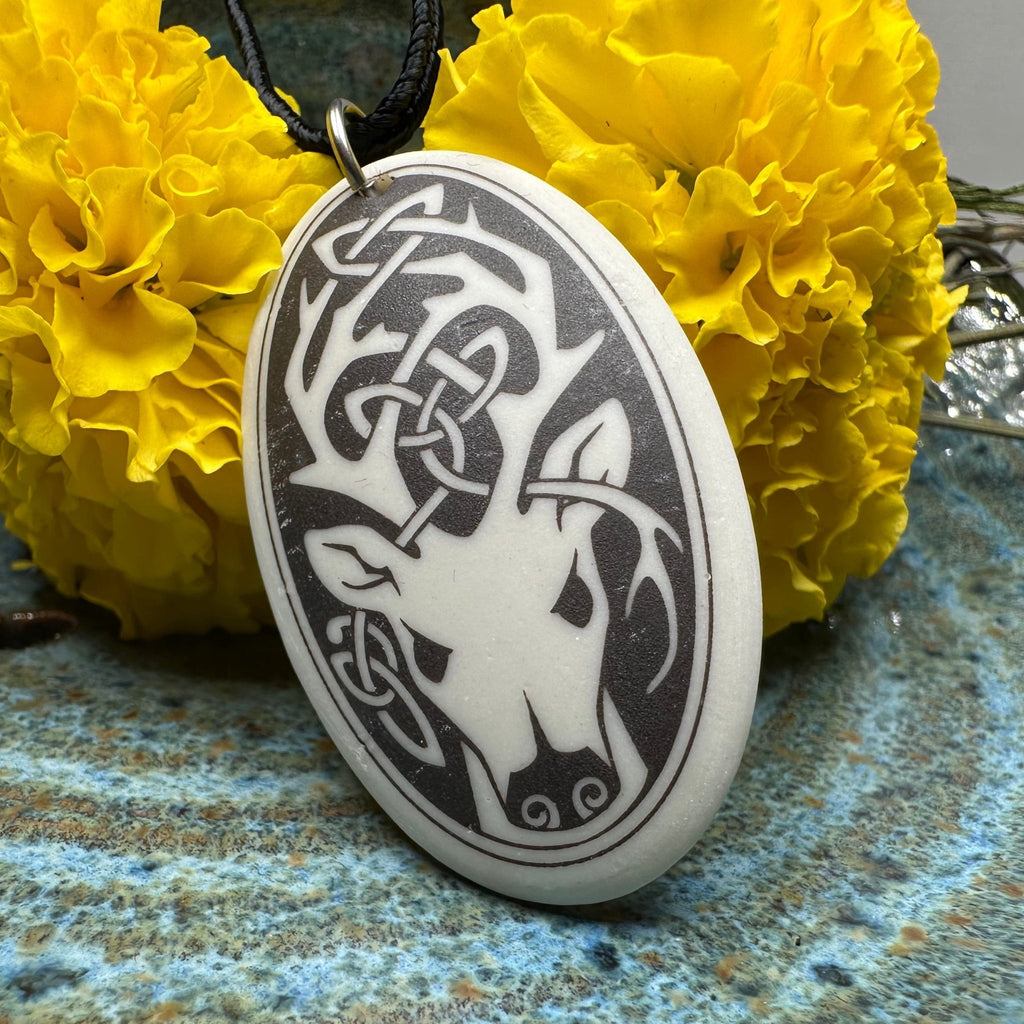 Highland Celtic Stag Necklace - Handmade in the U.S.A. Pendant La Vie Bien Highland Celtic Stag Necklace - Handmade in the U.S.A.