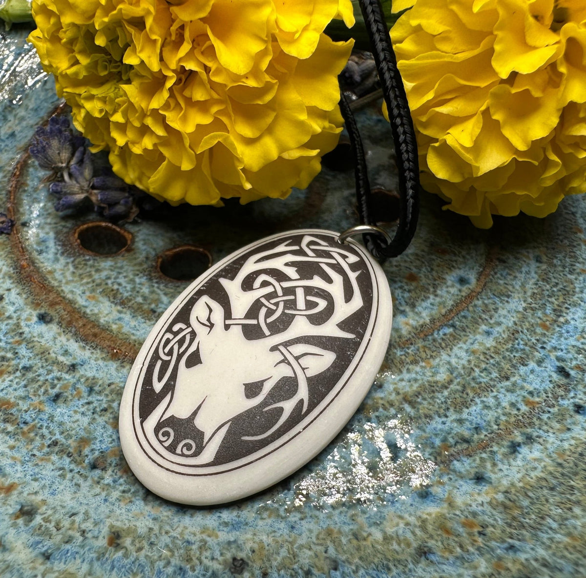 Highland Celtic Stag Necklace - Handmade in the U.S.A. Pendant La Vie Bien Highland Celtic Stag Necklace - Handmade in the U.S.A.