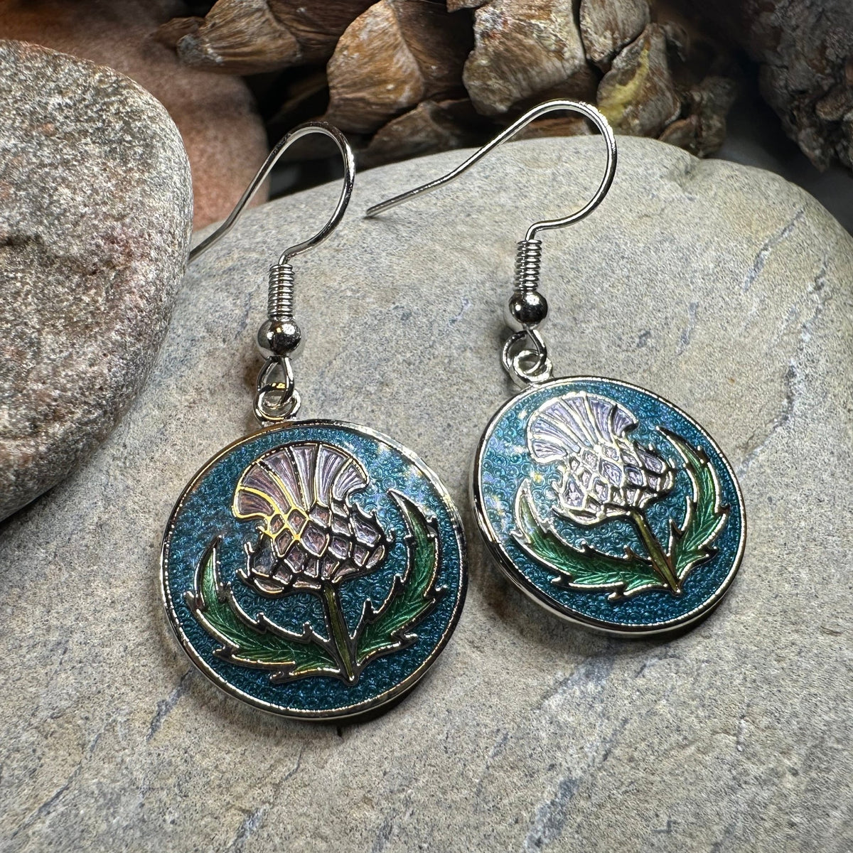 Highland Glen Scottish Thistle Earrings - Scotland Jewelry Dangle Earrings La Vie Bien Highland Glen Scottish Thistle Earrings - Scotland Jewelry