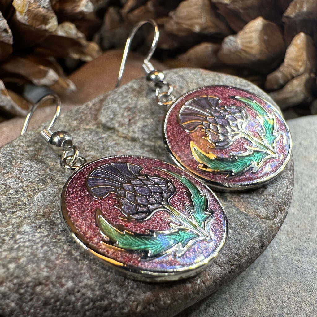 Highland Glen Scottish Thistle Earrings - Scotland Jewelry Dangle Earrings La Vie Bien Highland Glen Scottish Thistle Earrings - Scotland Jewelry