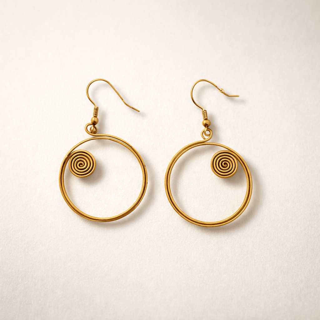 Highland Heritage Brass Wire Earrings - Thailand Earrings La Vie Bien Highland Heritage Brass Wire Earrings - Thailand