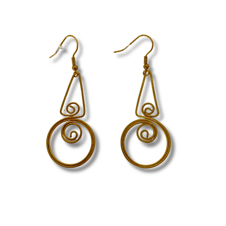 Highland Heritage Brass Wire Earrings - Thailand Earrings La Vie Bien Highland Heritage Brass Wire Earrings - Thailand