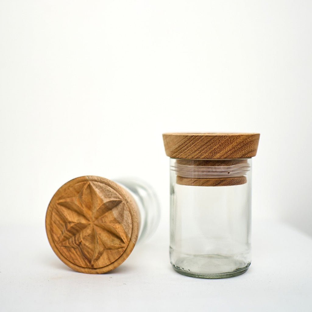 Hiliki Jar - Clear - Large (set of 2) La Vie Bien Hiliki Jar - Clear - Large (set of 2)
