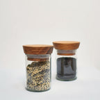Hiliki Jar - Clear - Medium (set of 2) La Vie Bien Hiliki Jar - Clear - Medium (set of 2)
