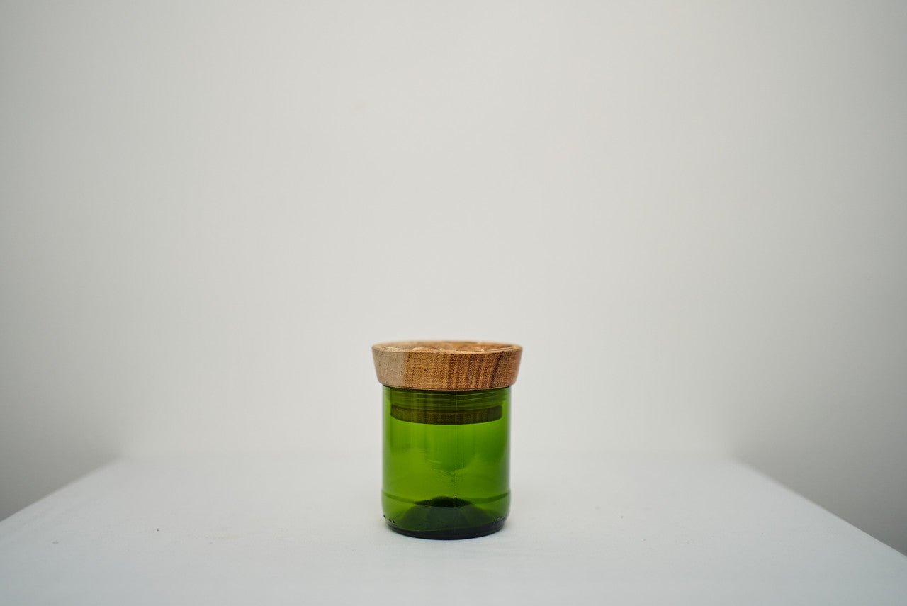Hiliki Jar - Dark Green - Medium (set of 2) La Vie Bien Hiliki Jar - Dark Green - Medium (set of 2)