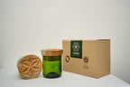 Hiliki Jar - Dark Green - Medium (set of 2) La Vie Bien Hiliki Jar - Dark Green - Medium (set of 2)