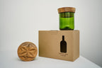 Hiliki Jar - Dark Green - Medium (set of 2) La Vie Bien Hiliki Jar - Dark Green - Medium (set of 2)