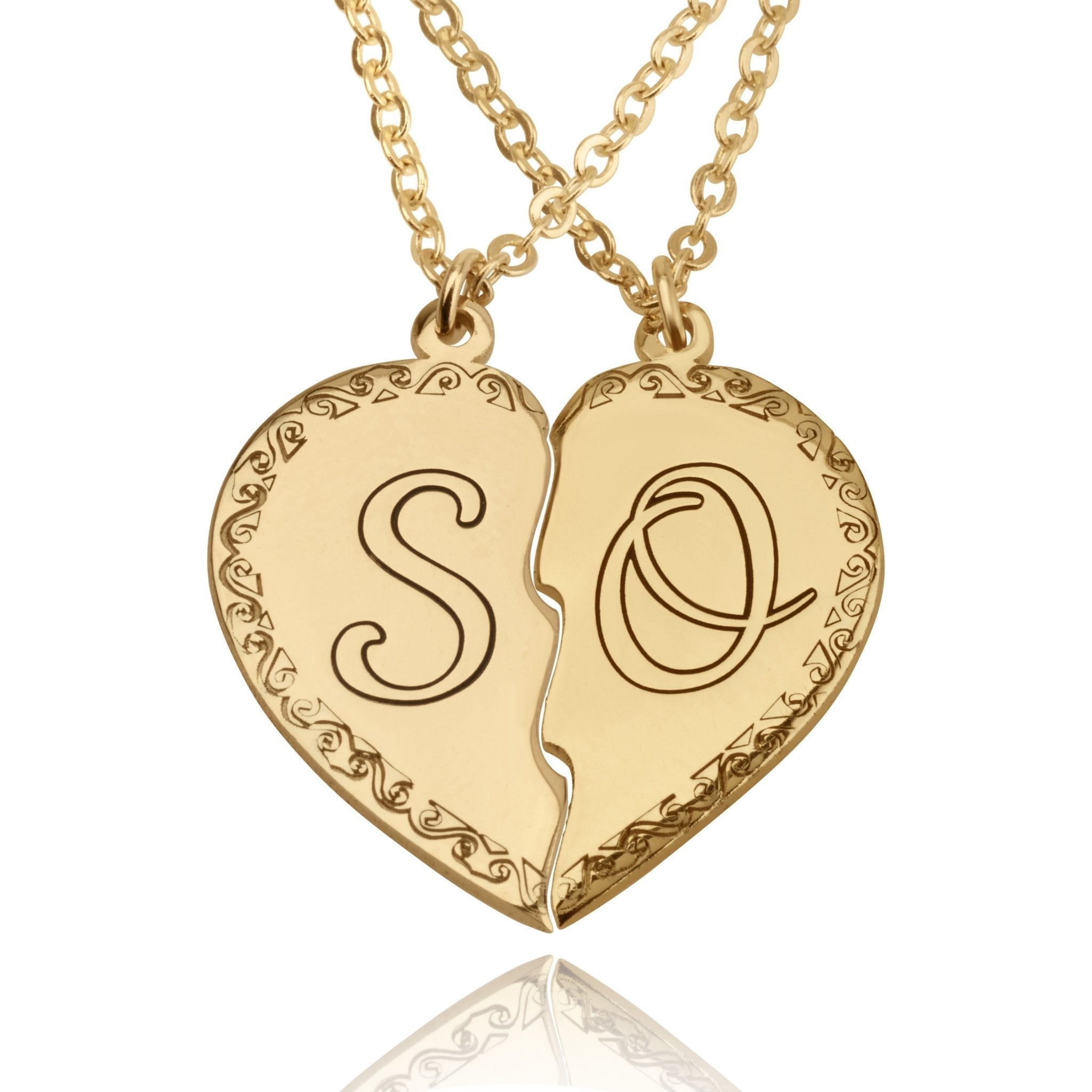 Him And Her Initial Necklaces La Vie Bien Him And Her Initial Necklaces