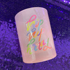 Hip Hip Hooray Double Old Fashioned Cocktail Glass | Classic Tinted Pink Glass | 12 oz by The Bullish Store