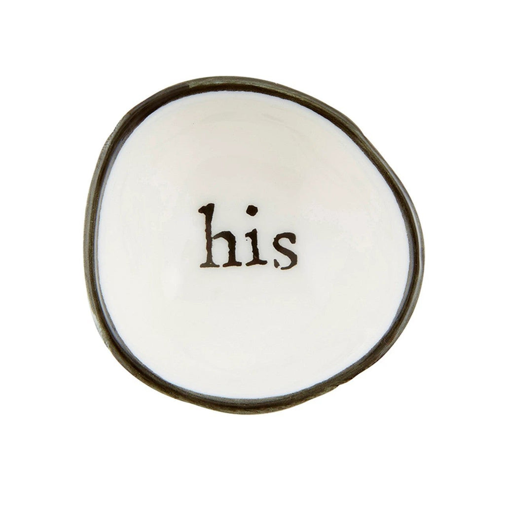 His Ceramic Bowl Ring Dish | Jewelry Tray Holder | Unique Wedding Ring Dish by The Bullish Store