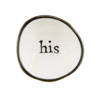 His Ceramic Bowl Ring Dish | Jewelry Tray Holder | Unique Wedding Ring Dish by The Bullish Store