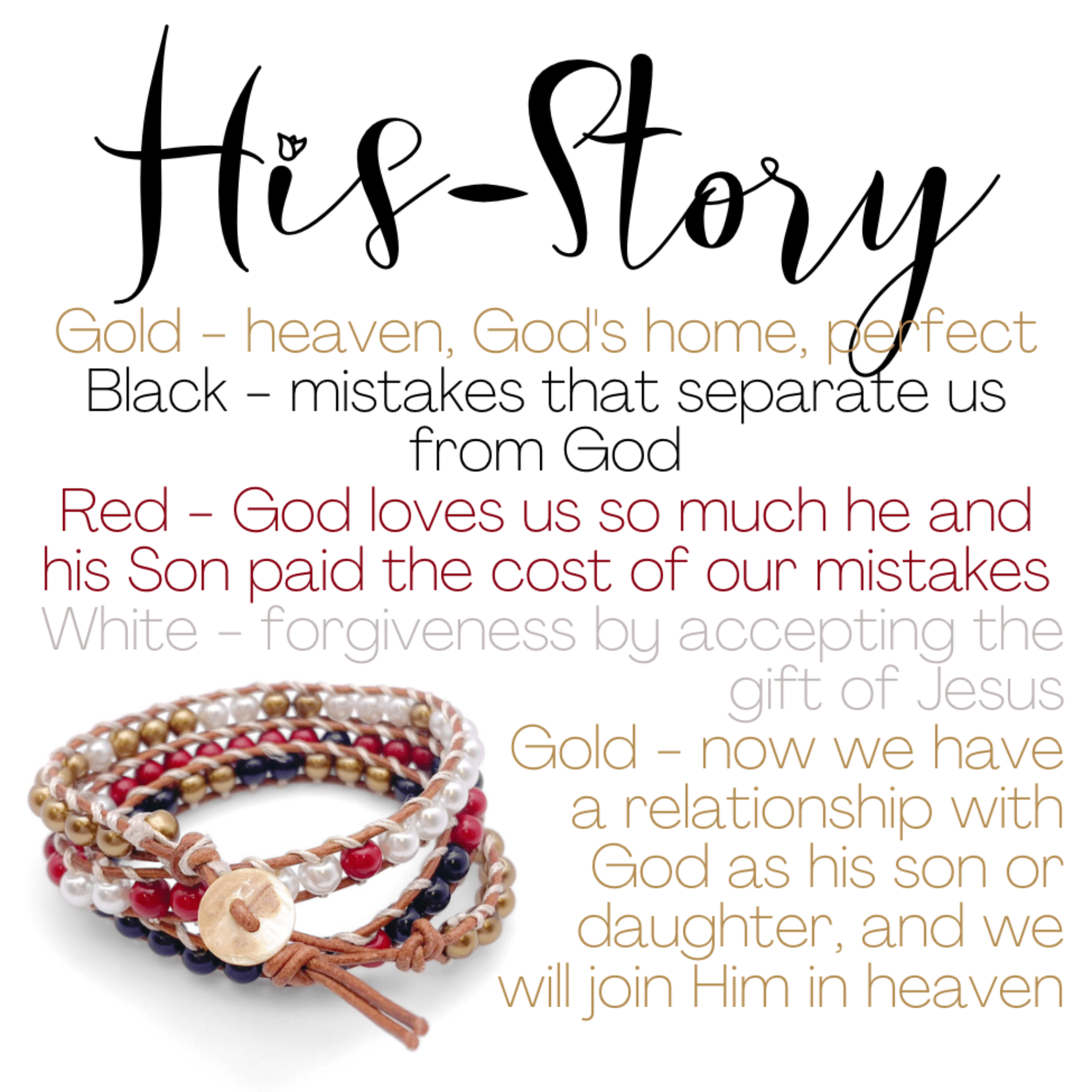His - Story wrap bracelet