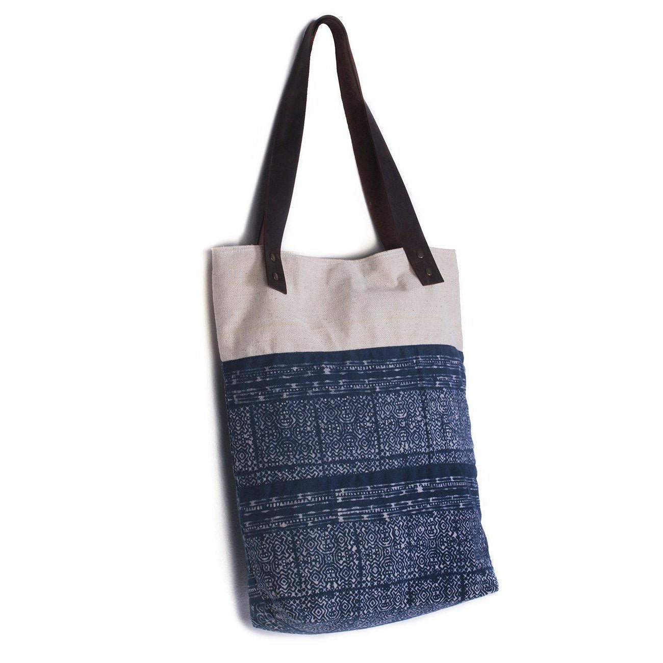 Hmong Batik Oasis Tote - Thailand Bags La Vie Bien Hmong Batik Oasis Tote - Thailand