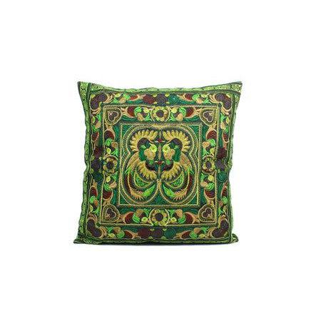 Hmong Bird Embroidered Pillow Cover - Thailand Decor La Vie Bien Hmong Bird Embroidered Pillow Cover - Thailand