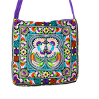 Hmong Birds and Pompoms Cross - body Bag - Thailand Bags La Vie Bien Hmong Birds and Pompoms Cross - body Bag - Thailand