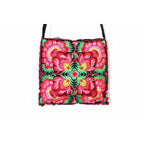 Hmong Birds and Pompoms Cross - body Bag - Thailand Bags La Vie Bien Hmong Birds and Pompoms Cross - body Bag - Thailand