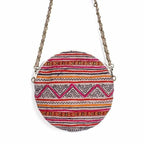 Hmong Circle Vintage Crossbody Canteen Bag - Thailand Bags La Vie Bien Hmong Circle Vintage Crossbody Canteen Bag - Thailand