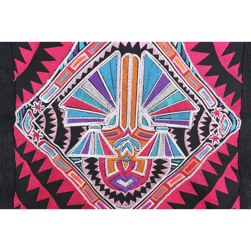 Hmong Diamond Embroidered Pillow Cover - Thailand Decor La Vie Bien Hmong Diamond Embroidered Pillow Cover - Thailand