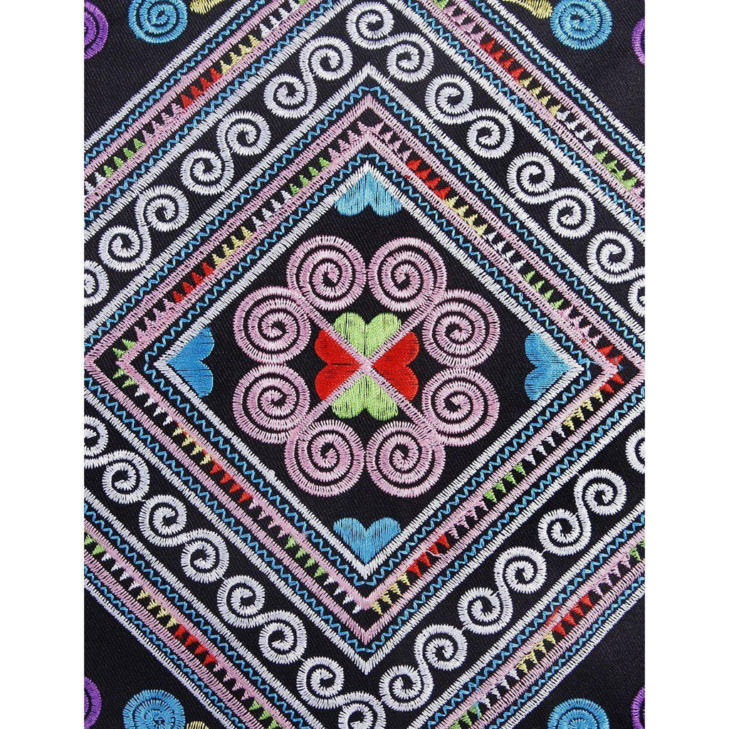 Hmong Diamond Embroidered Pillow Cover - Thailand Decor La Vie Bien Hmong Diamond Embroidered Pillow Cover - Thailand