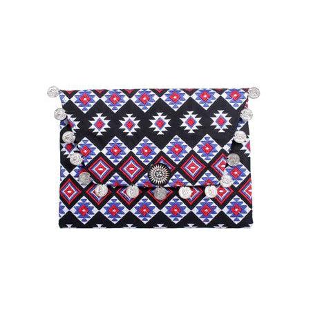 Hmong Embroidered Carnival Coin Clutch | iPad Bag - Thailand Bags La Vie Bien Hmong Embroidered Carnival Coin Clutch | iPad Bag - Thailand