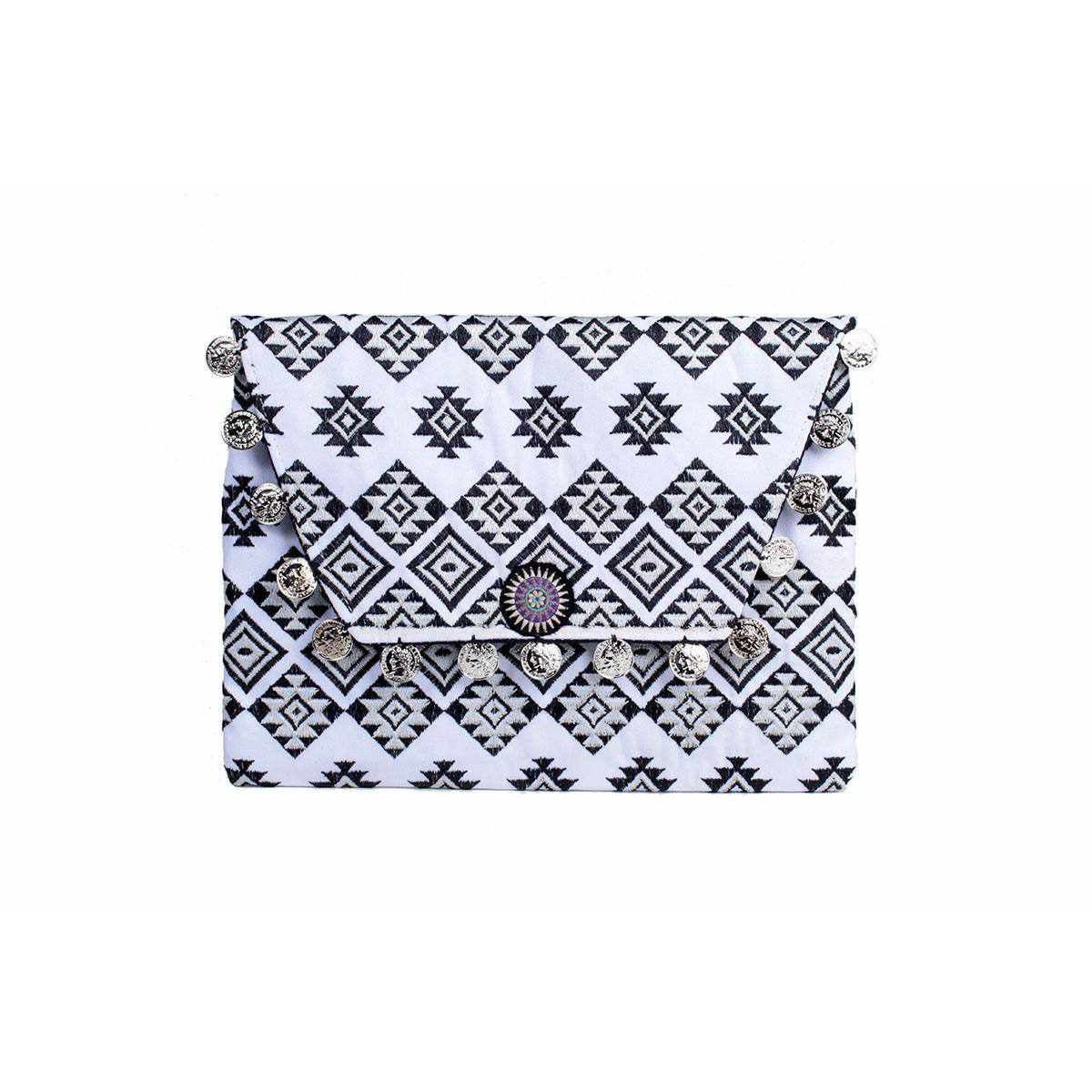 Hmong Embroidered Carnival Coin Clutch | iPad Bag - Thailand Bags La Vie Bien Hmong Embroidered Carnival Coin Clutch | iPad Bag - Thailand