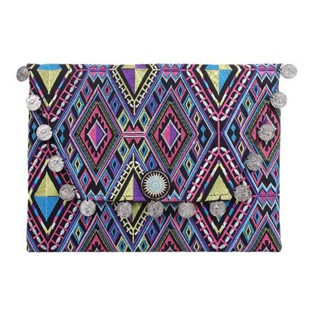 Hmong Embroidered Carnival Coin Clutch | iPad Bag - Thailand Bags La Vie Bien Hmong Embroidered Carnival Coin Clutch | iPad Bag - Thailand