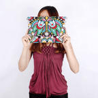 Hmong Embroidered Carnival Coin Clutch | iPad Bag - Thailand Bags La Vie Bien Hmong Embroidered Carnival Coin Clutch | iPad Bag - Thailand