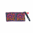 Hmong Embroidered Rectangle Small Wristlet Assorted - Thailand Wristlets La Vie Bien Hmong Embroidered Rectangle Small Wristlet Assorted - Thailand