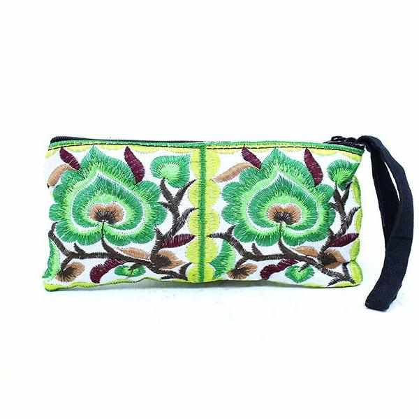 Hmong Embroidered Rectangle Small Wristlet Assorted - Thailand Wristlets La Vie Bien Hmong Embroidered Rectangle Small Wristlet Assorted - Thailand