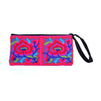 Hmong Embroidered Rectangle Small Wristlet Assorted - Thailand Wristlets La Vie Bien Hmong Embroidered Rectangle Small Wristlet Assorted - Thailand