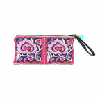 Hmong Embroidered Rectangle Small Wristlet Assorted - Thailand Wristlets La Vie Bien Hmong Embroidered Rectangle Small Wristlet Assorted - Thailand