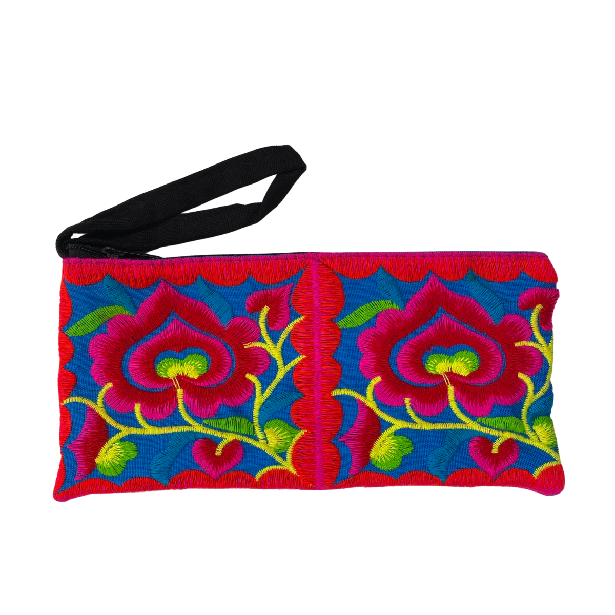 Hmong Embroidered Rectangle Small Wristlet Assorted - Thailand Wristlets La Vie Bien Hmong Embroidered Rectangle Small Wristlet Assorted - Thailand