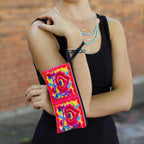 Hmong Embroidered Rectangle Small Wristlet Assorted - Thailand Wristlets La Vie Bien Hmong Embroidered Rectangle Small Wristlet Assorted - Thailand