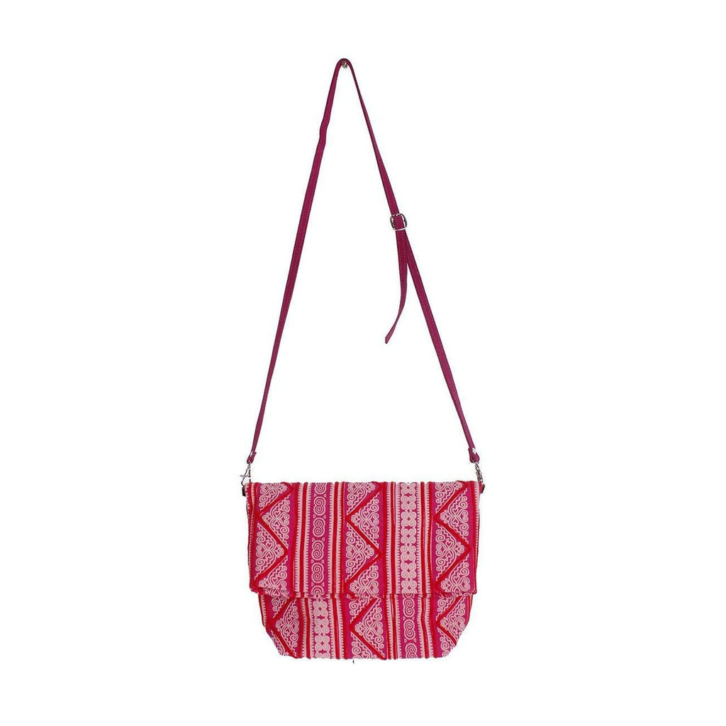 Hmong Fold Over Sling Yarn Crossbody Bag - Thailand Bags La Vie Bien Hmong Fold Over Sling Yarn Crossbody Bag - Thailand