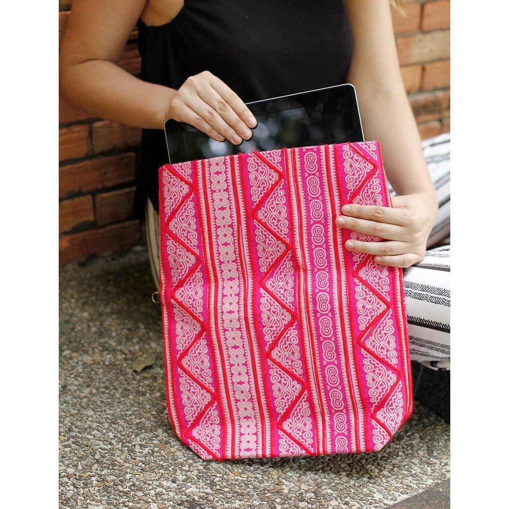 Hmong Fold Over Sling Yarn Crossbody Bag - Thailand Bags La Vie Bien Hmong Fold Over Sling Yarn Crossbody Bag - Thailand
