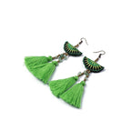 Hmong Stars Tassel Earrings - Thailand Jewelry La Vie Bien Hmong Stars Tassel Earrings - Thailand