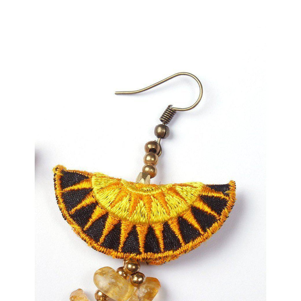 Hmong Stars Tassel Earrings - Thailand Jewelry La Vie Bien Hmong Stars Tassel Earrings - Thailand