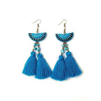 Hmong Stars Tassel Earrings - Thailand Jewelry La Vie Bien Hmong Stars Tassel Earrings - Thailand