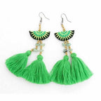 Hmong Stars Tassel Earrings - Thailand Jewelry La Vie Bien Hmong Stars Tassel Earrings - Thailand