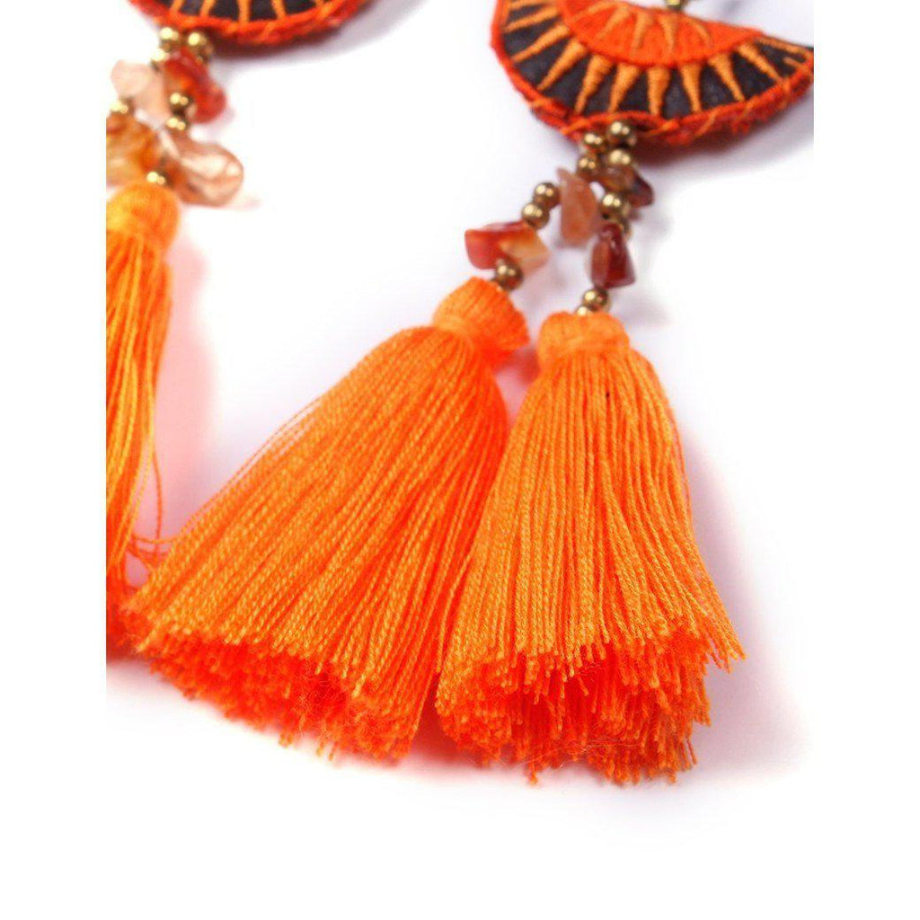 Hmong Stars Tassel Earrings - Thailand Jewelry La Vie Bien Hmong Stars Tassel Earrings - Thailand