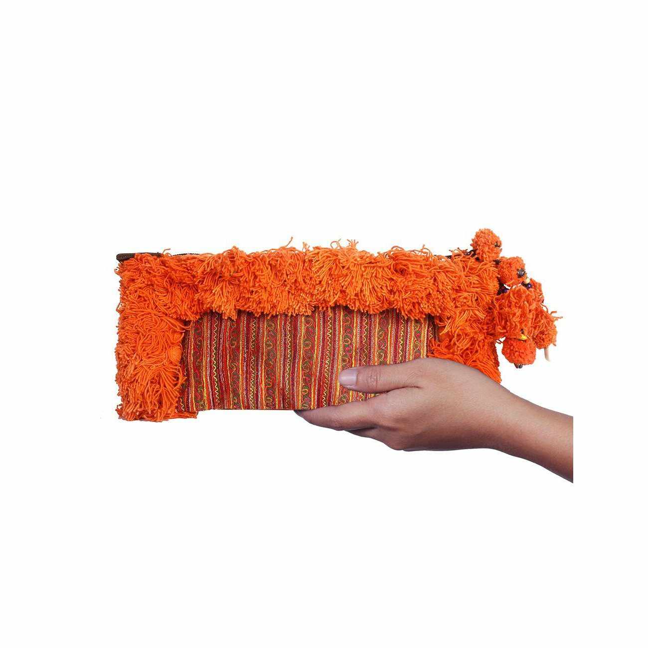 Hmong Textile Upcycled Jacket Sleeve Clutch Bag - Thailand Bags La Vie Bien Hmong Textile Upcycled Jacket Sleeve Clutch Bag - Thailand