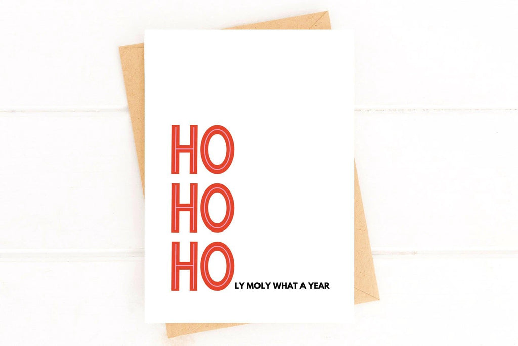 Ho Ho Holy Moly What a Year Card, 2023 Holiday Card, 2023 Christmas Card Funny by Five Dot Post