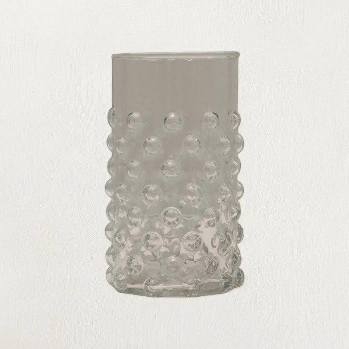 Hobnail Clear 12oz Drinking Glass by White Cliff Studio