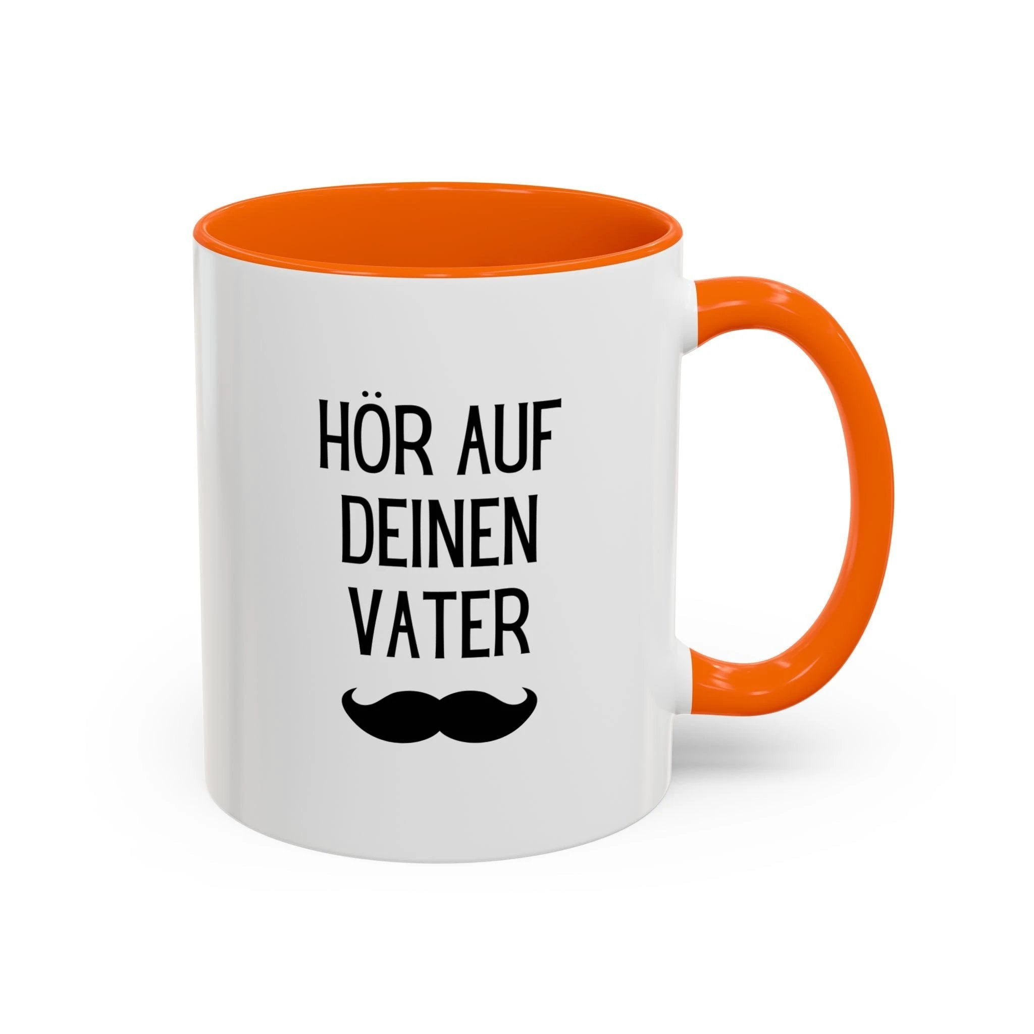 Hör Auf Deinen Vater Mug, German Father's Day Accent Coffee Cup by Printify