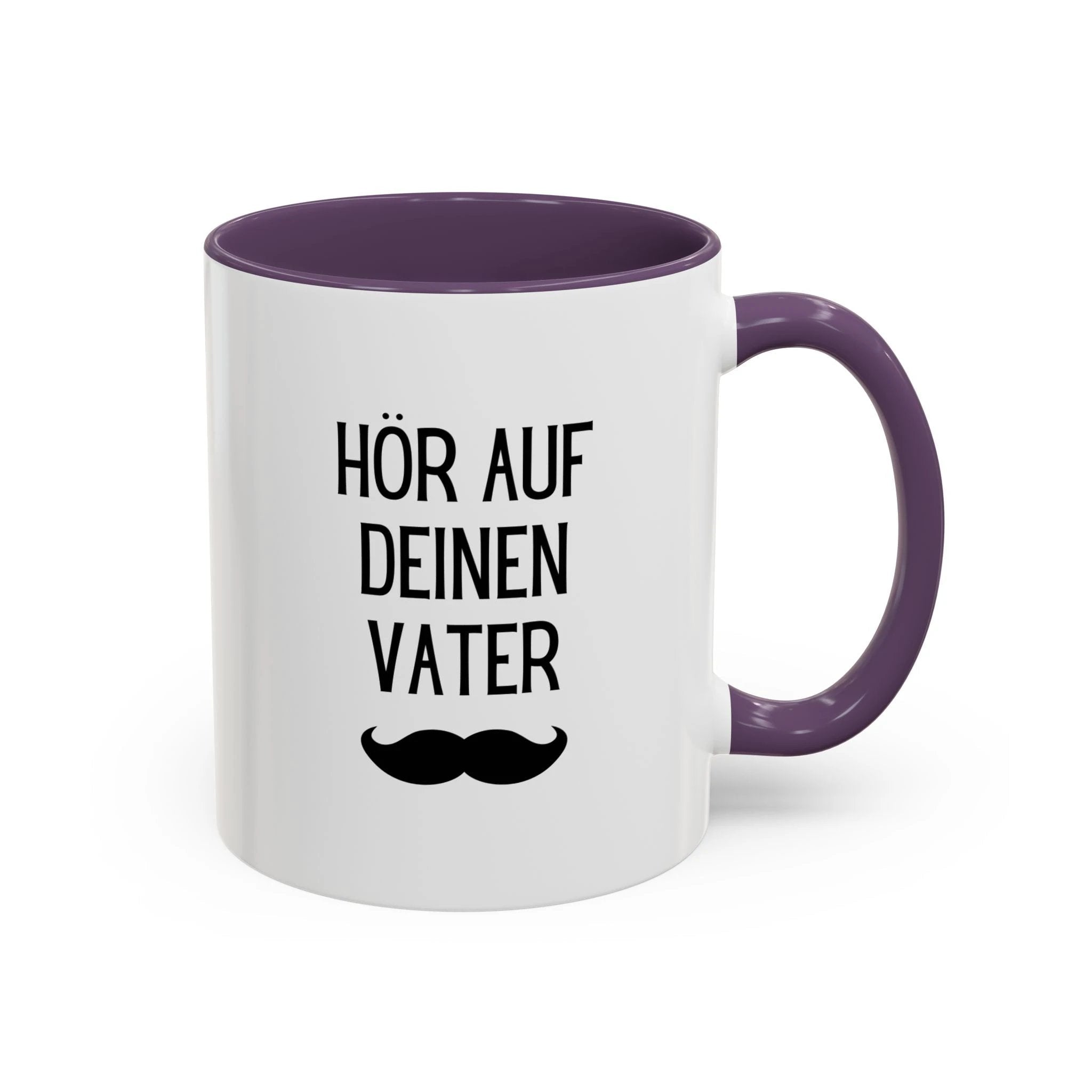 Hör Auf Deinen Vater Mug, German Father's Day Accent Coffee Cup by Printify